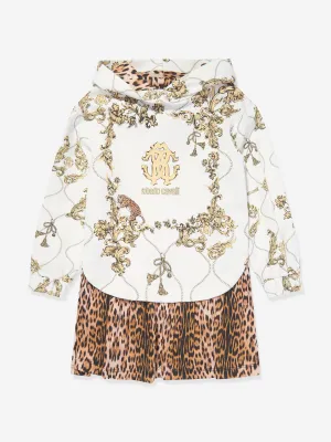 Roberto Cavalli Girls Arabesque Fleece Kleid in Weiß
