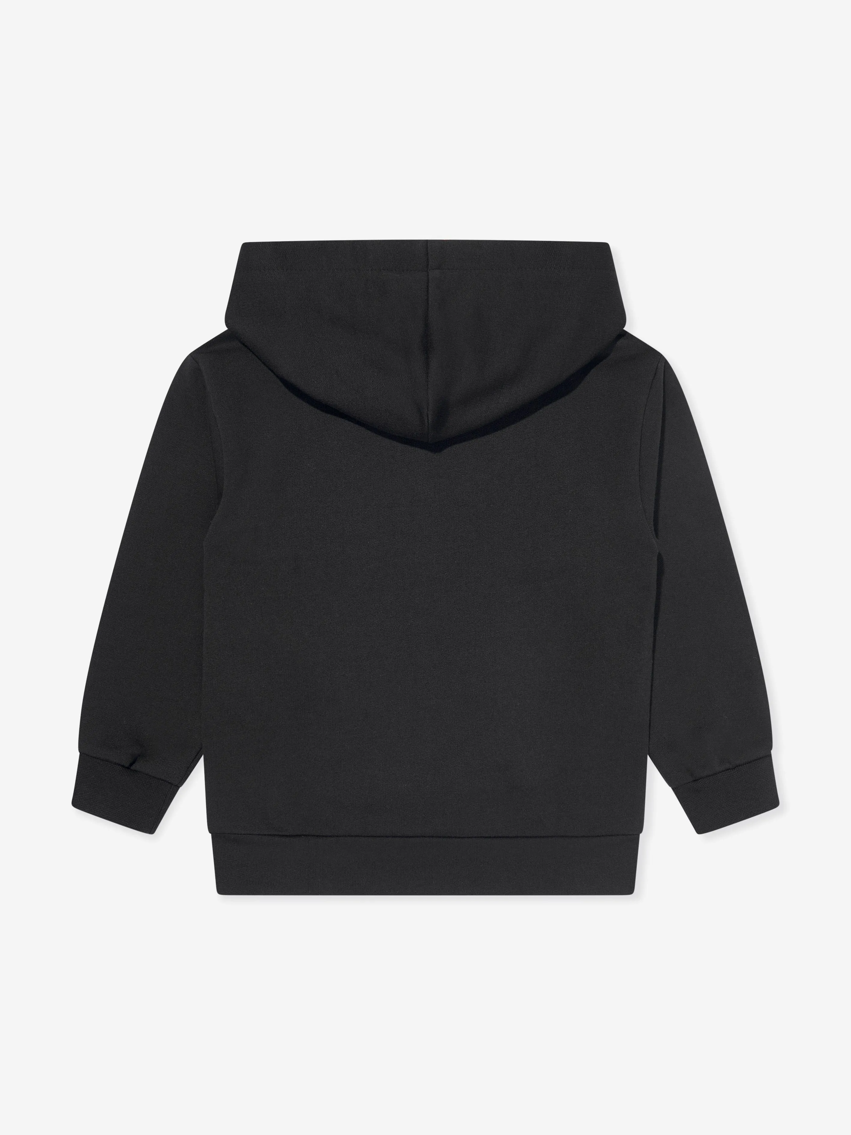 Roberto Cavalli Girls Bestickte Kapuzenjacke in Schwarz