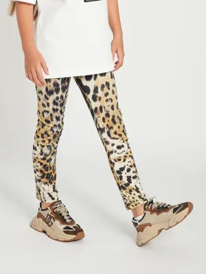 Roberto Cavalli Mädchen Leopardenmuster Leggings in Braun