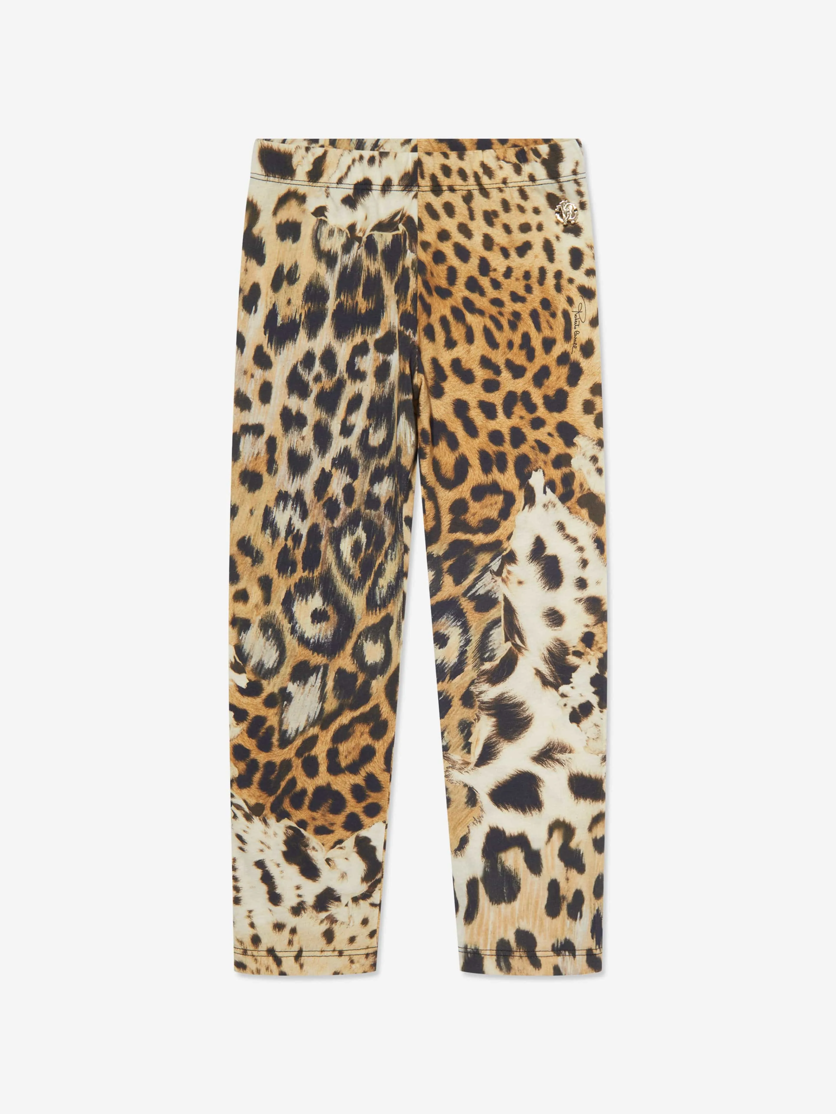Roberto Cavalli Mädchen Leopardenmuster Leggings in Braun