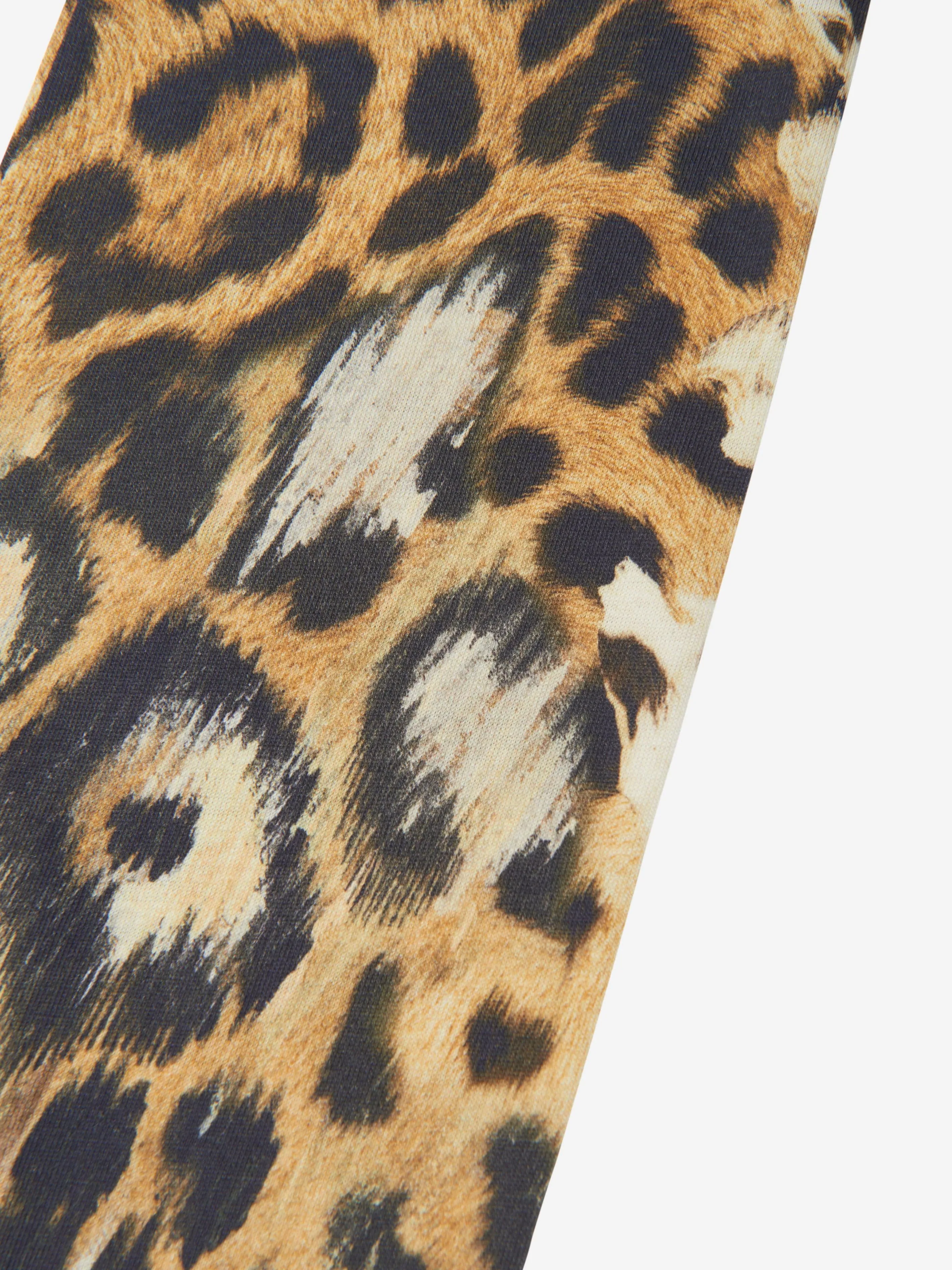 Roberto Cavalli Mädchen Leopardenmuster Leggings in Braun