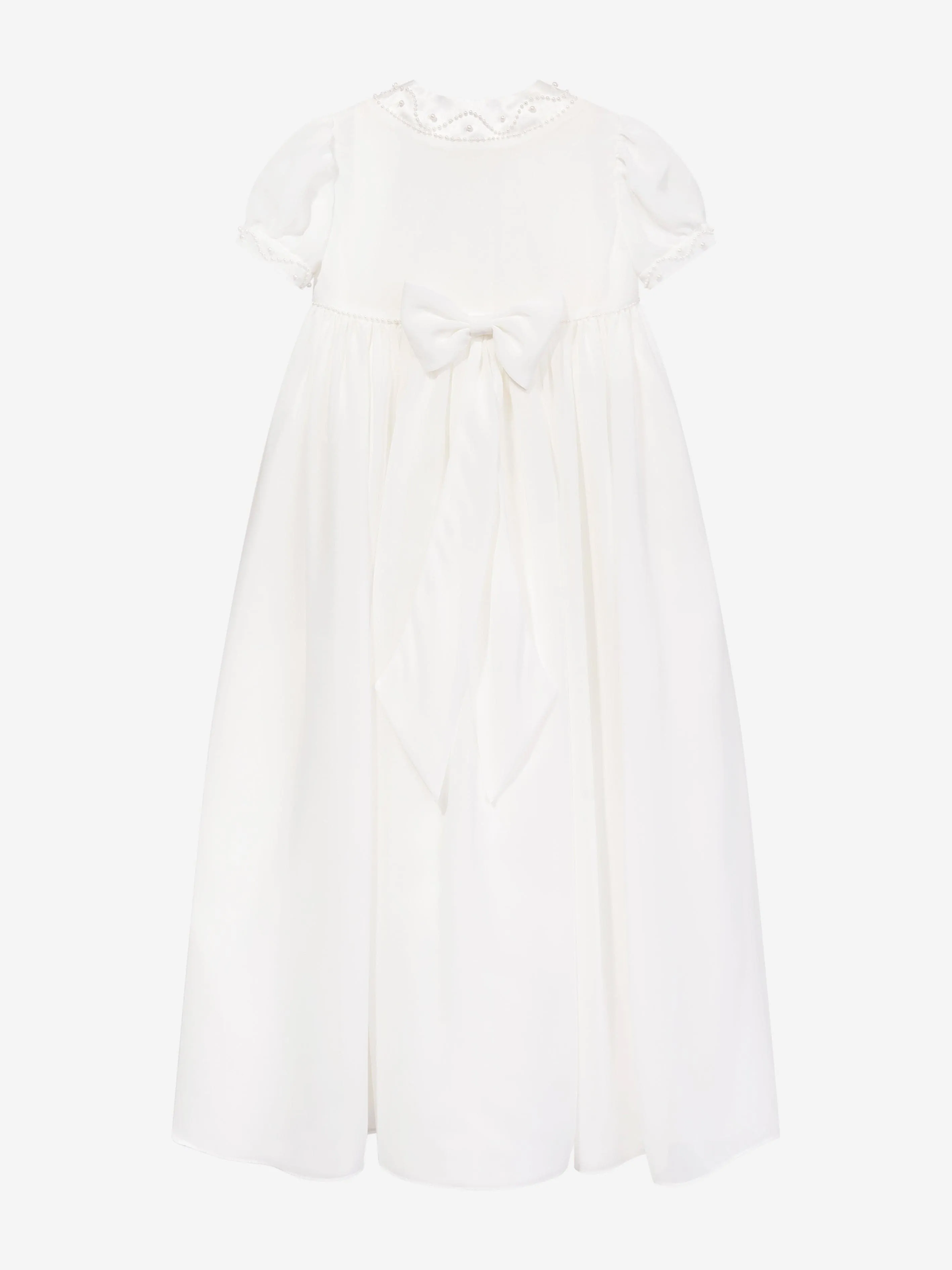 Sarah Louise Baby Girls Taufkleid Mantel und Häubchen in Elfenbein