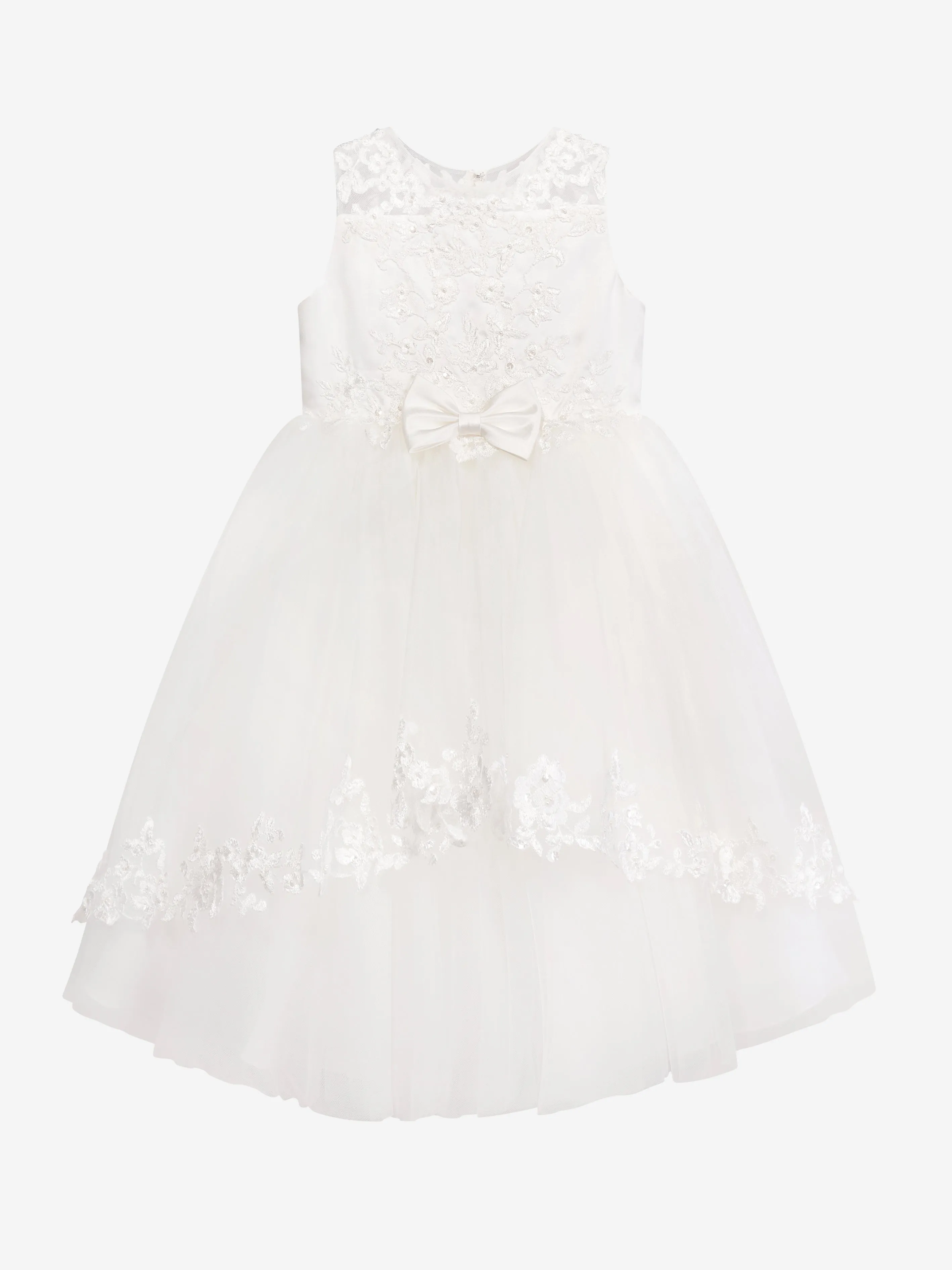 Sarah Louise Mädchen Ballerina-Länge Festkleid in Elfenbein