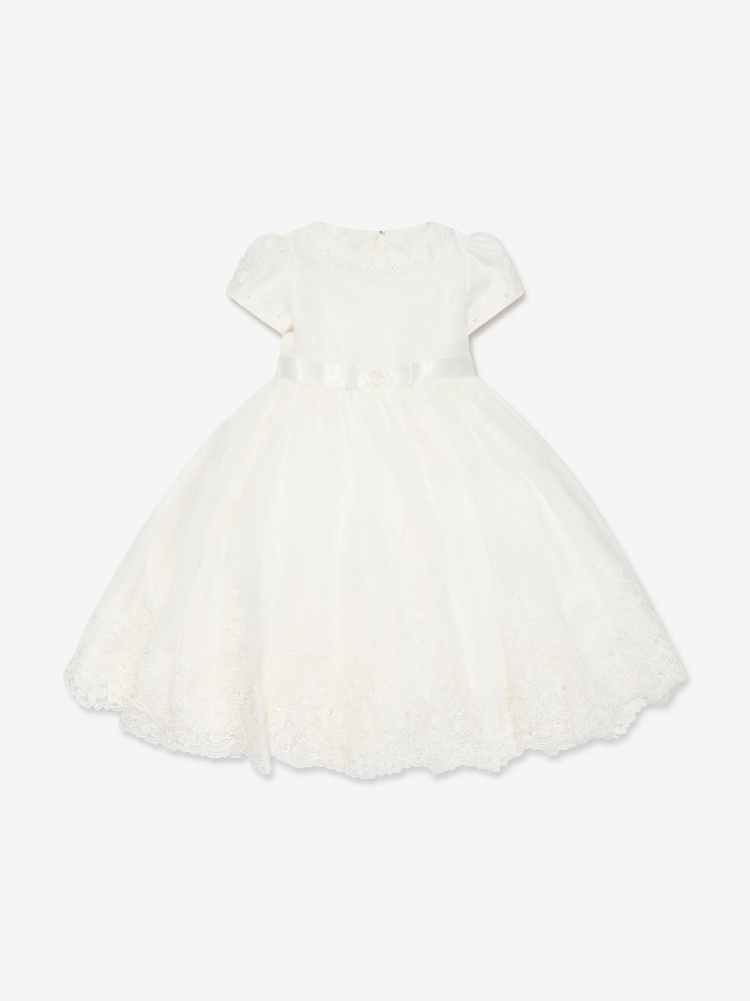 Sarah Louise Mädchen Ballerina-Länge Festkleid in Elfenbein