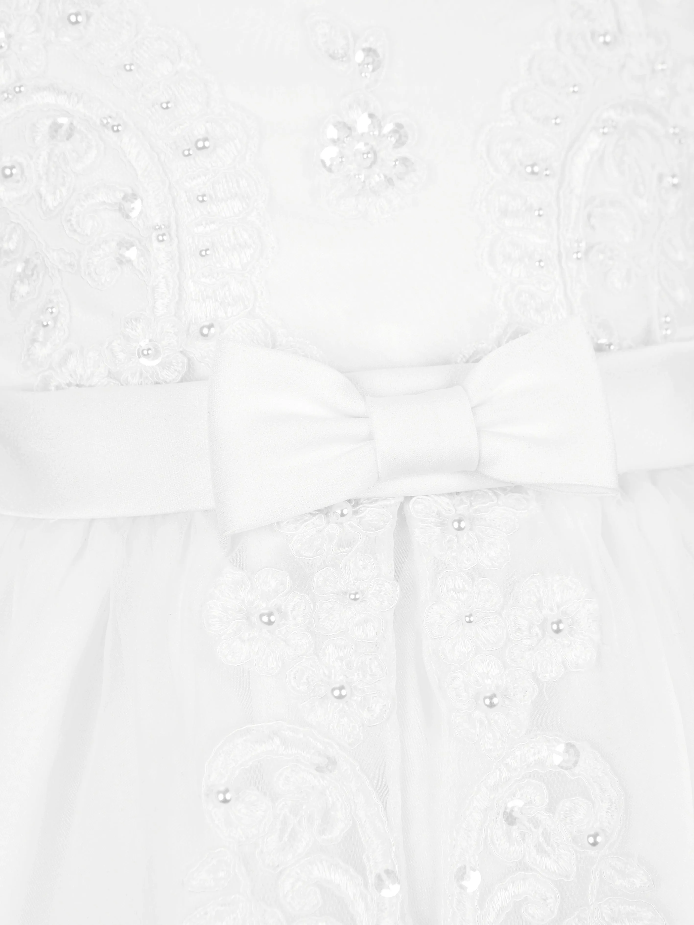 Sarah Louise Mädchen Ballerina-Länge Festkleid in Weiß