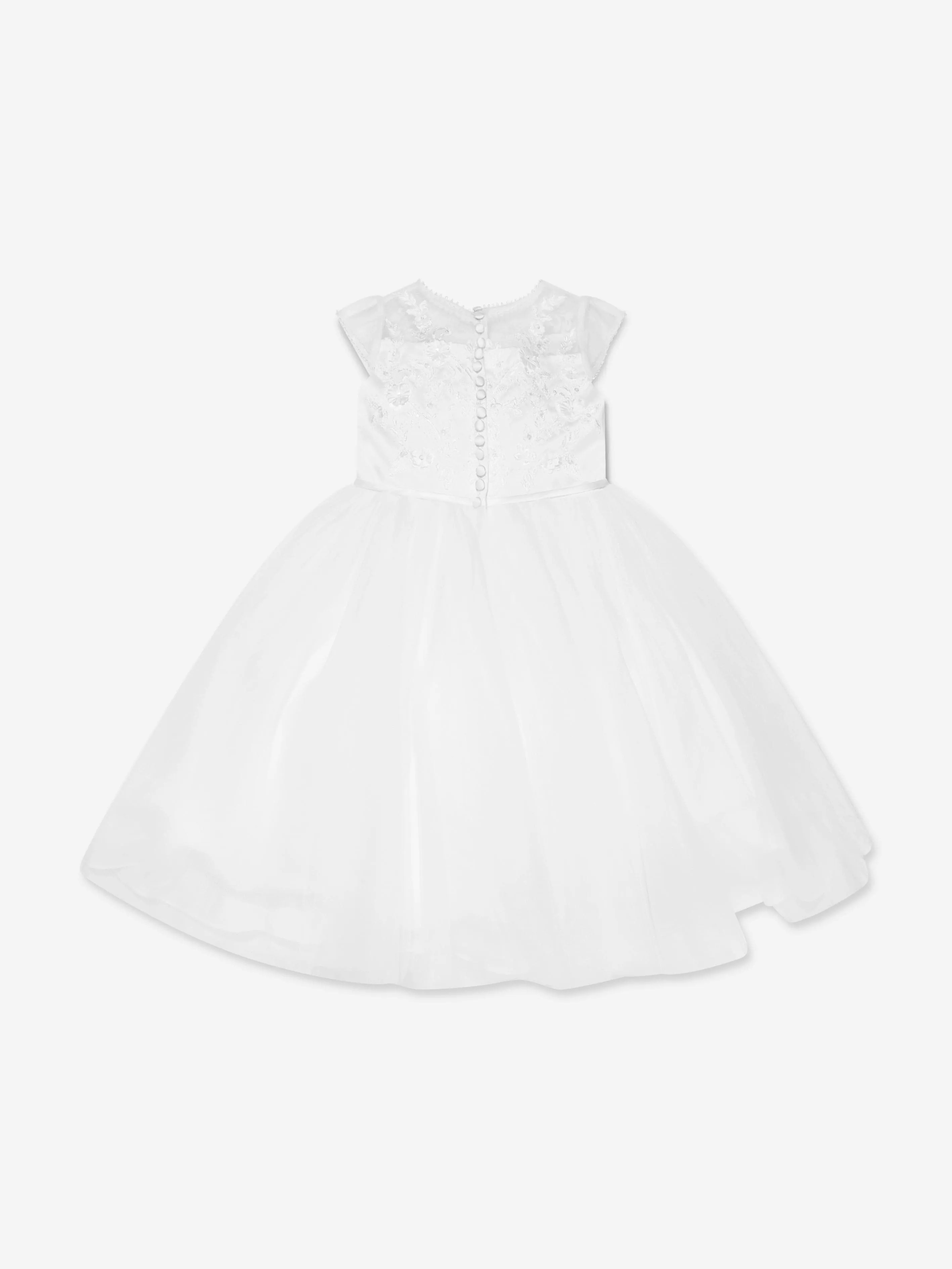 Sarah Louise Mädchen Ballerina-Länge Festliches Kleid in Weiß