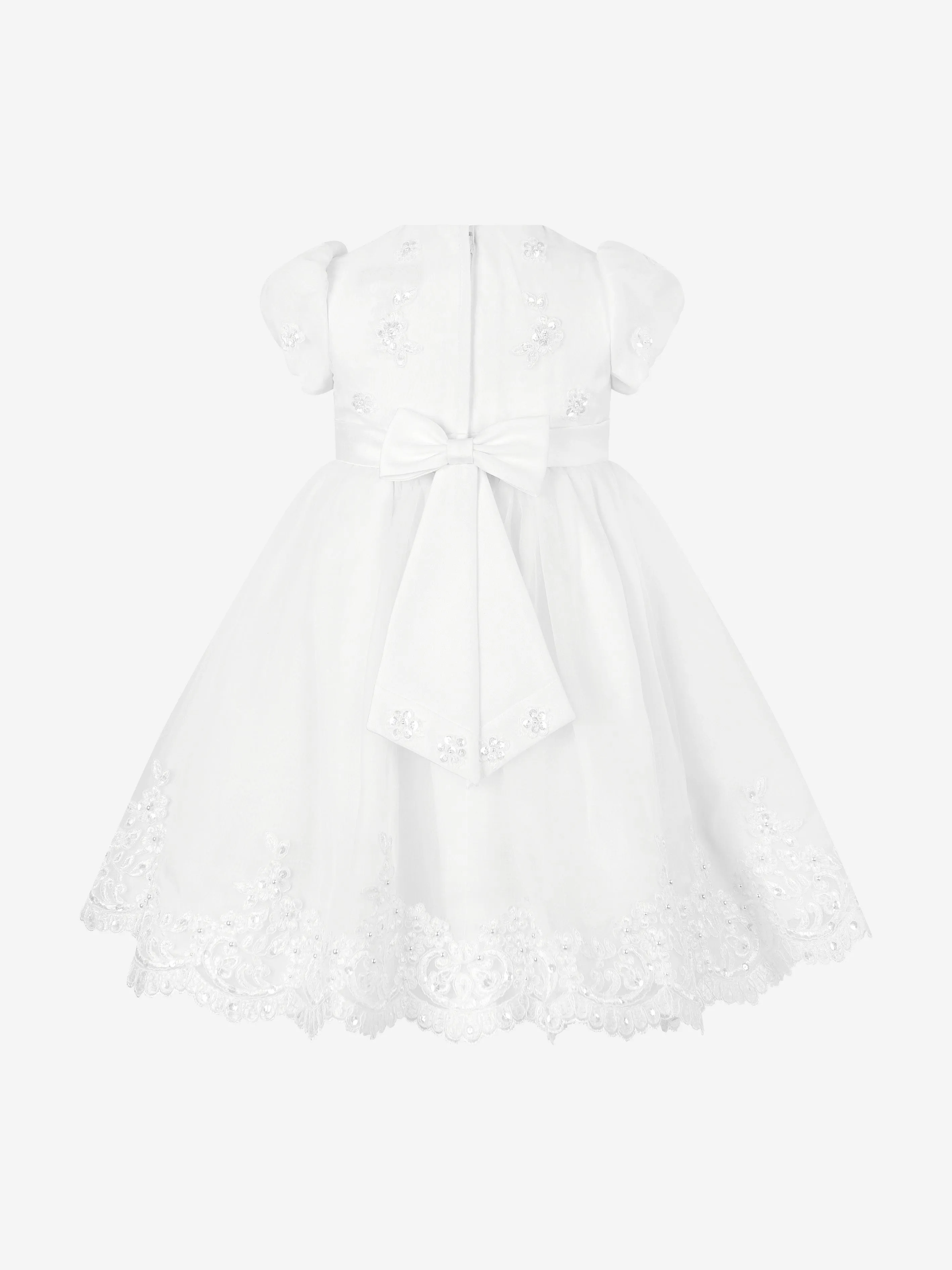 Sarah Louise Mädchen Ballerina-Länge Festkleid in Weiß