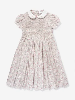 Sarah Louise Mädchen Blumen Baumwollkleid in Mehrfarbig