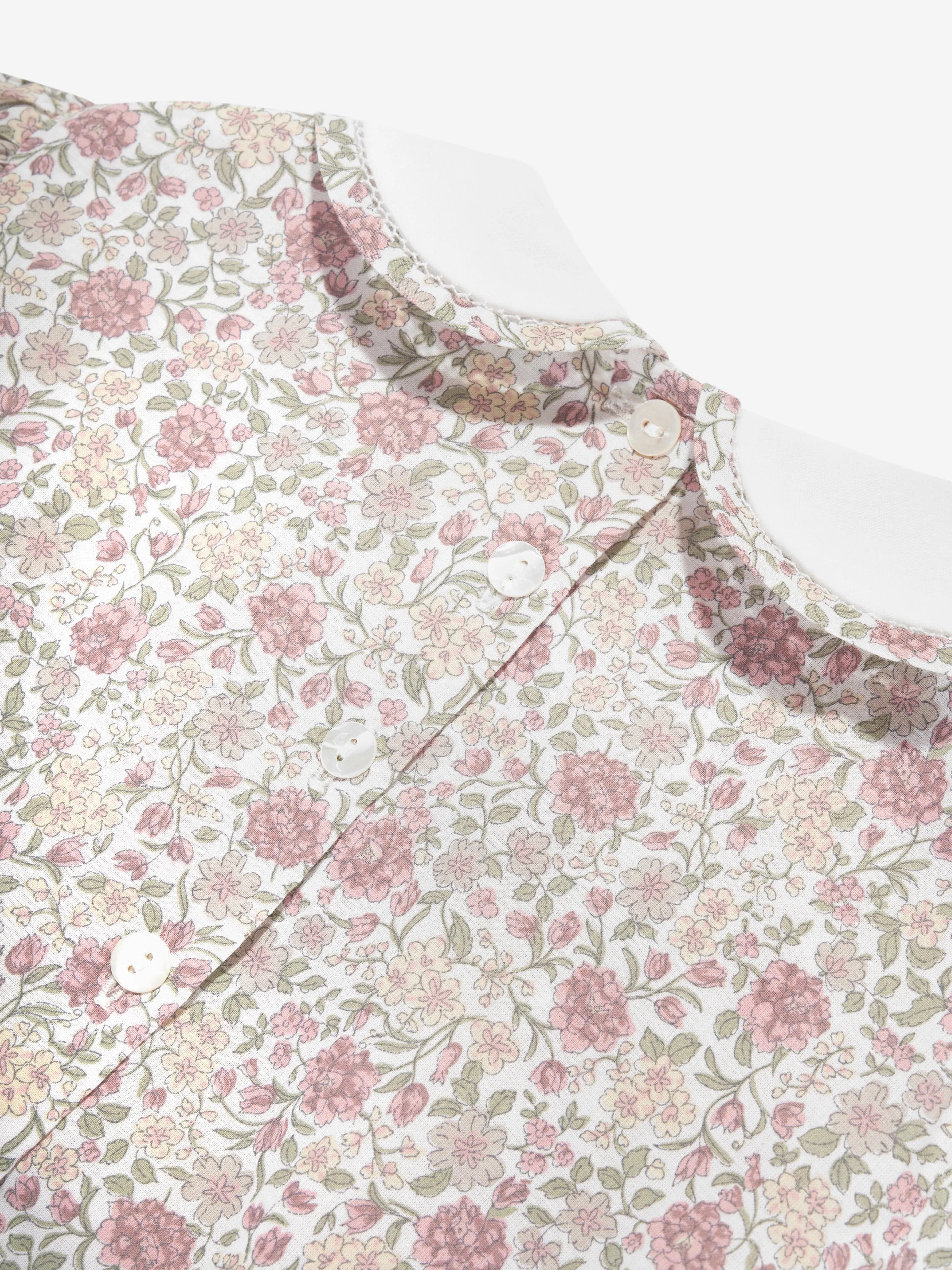 Sarah Louise Mädchen Blumen Baumwollkleid in Mehrfarbig
