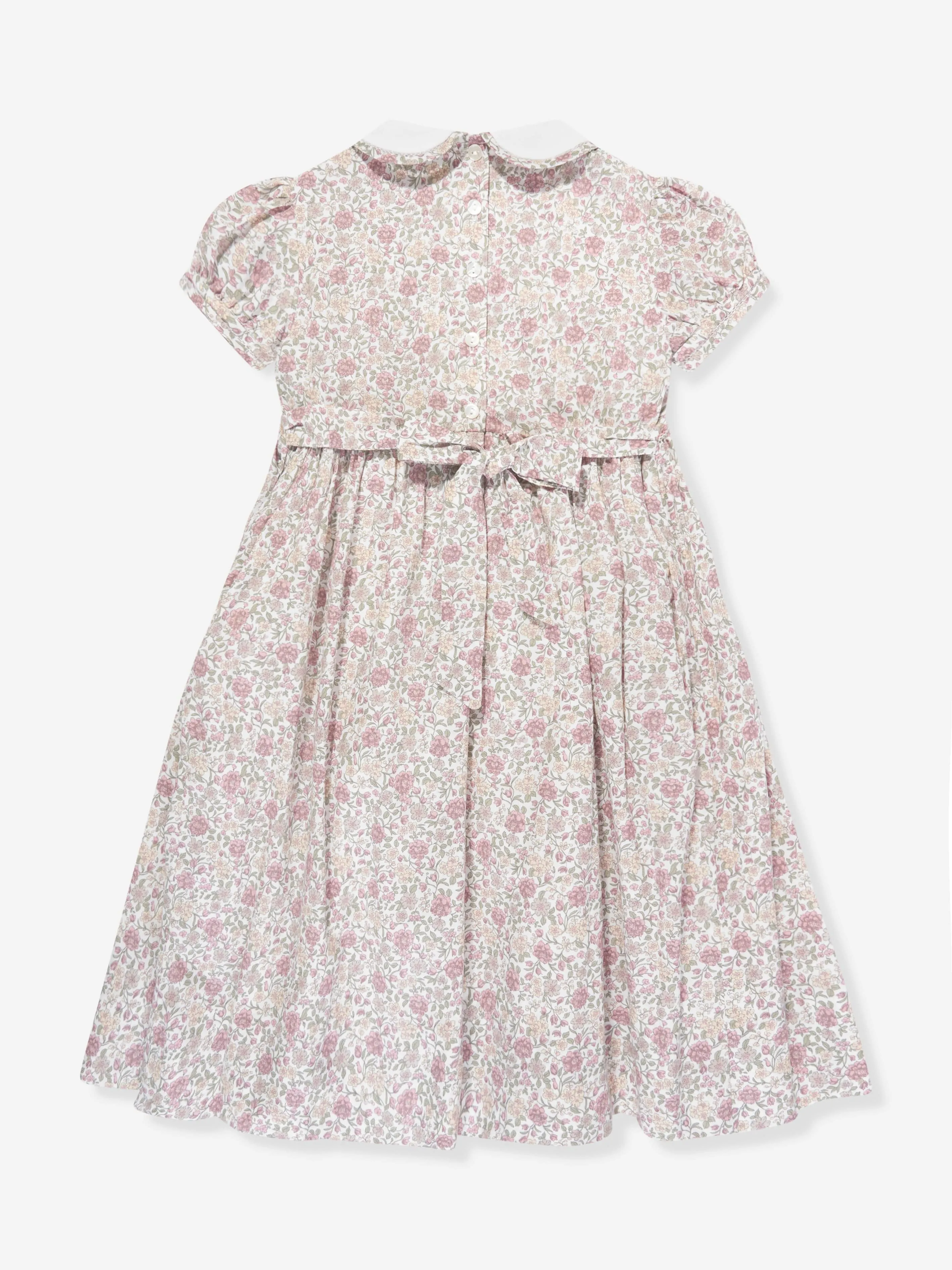 Sarah Louise Mädchen Blumen Baumwollkleid in Mehrfarbig