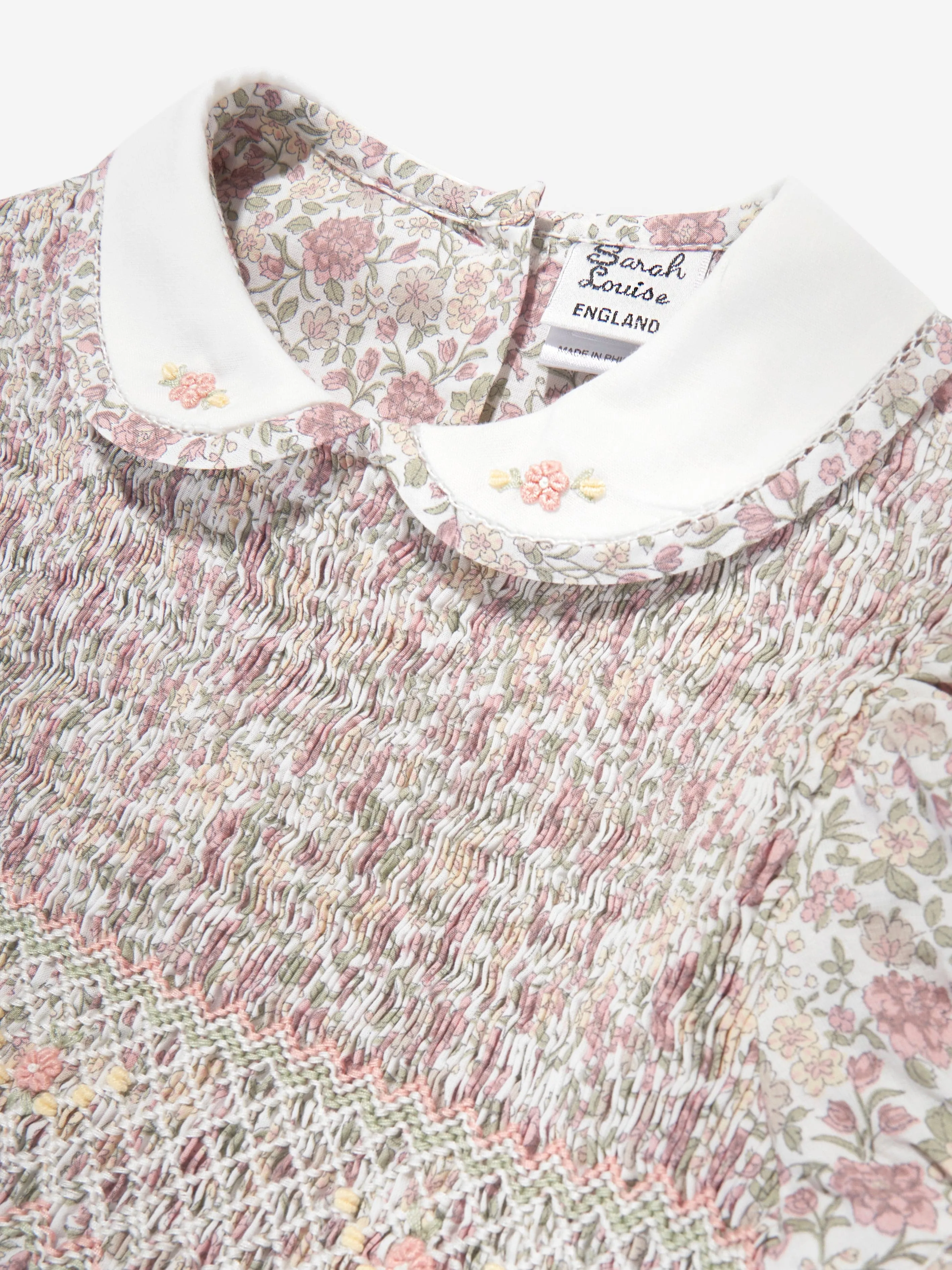 Sarah Louise Mädchen Blumen Baumwollkleid in Mehrfarbig