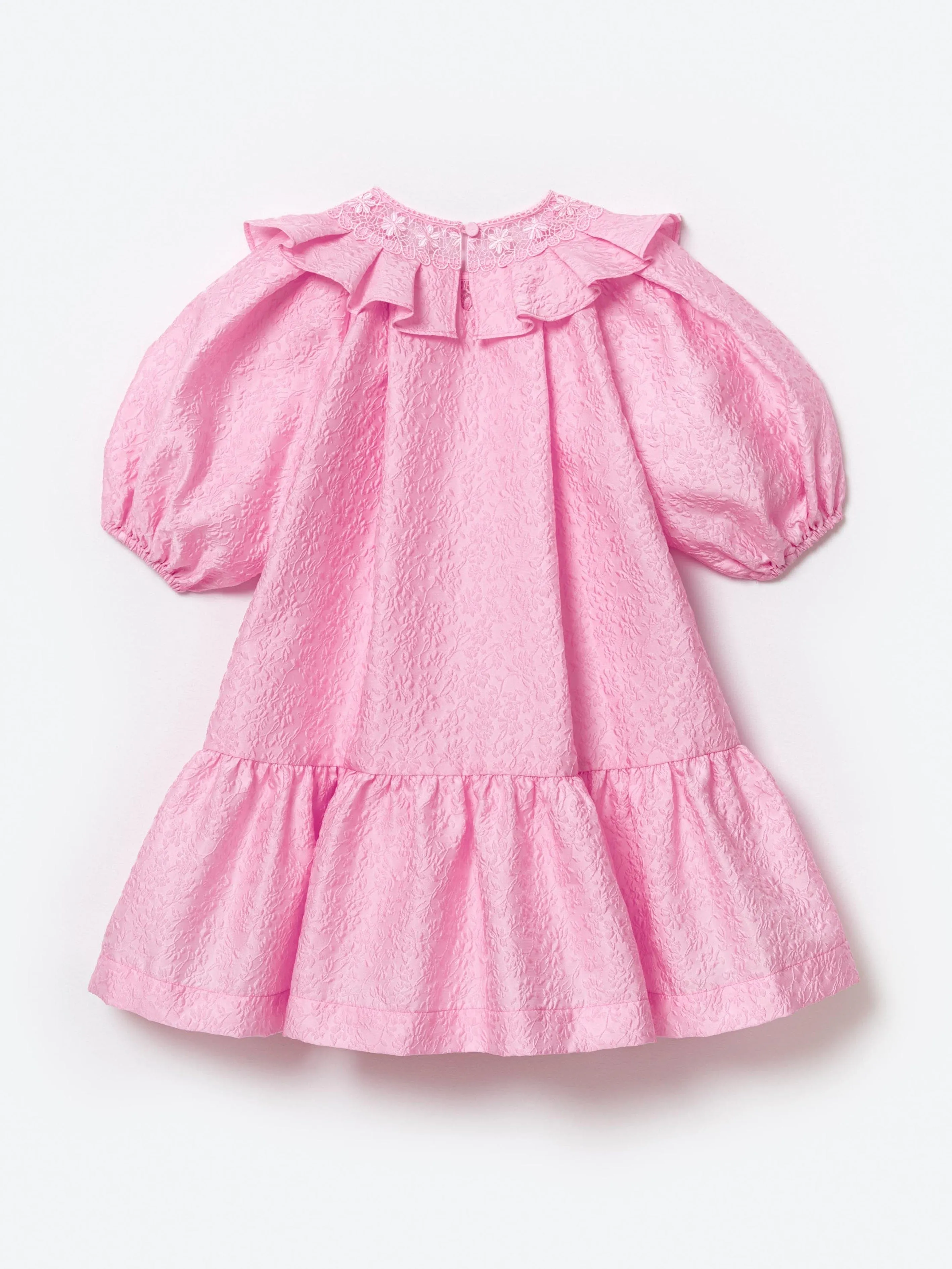Self Portrait Mädchen Strukturiertes Krepp-Minikleid in Rosa