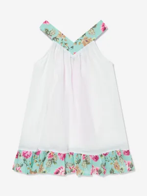 Selini Action Girls Blumen-Beachkleid in Weiß