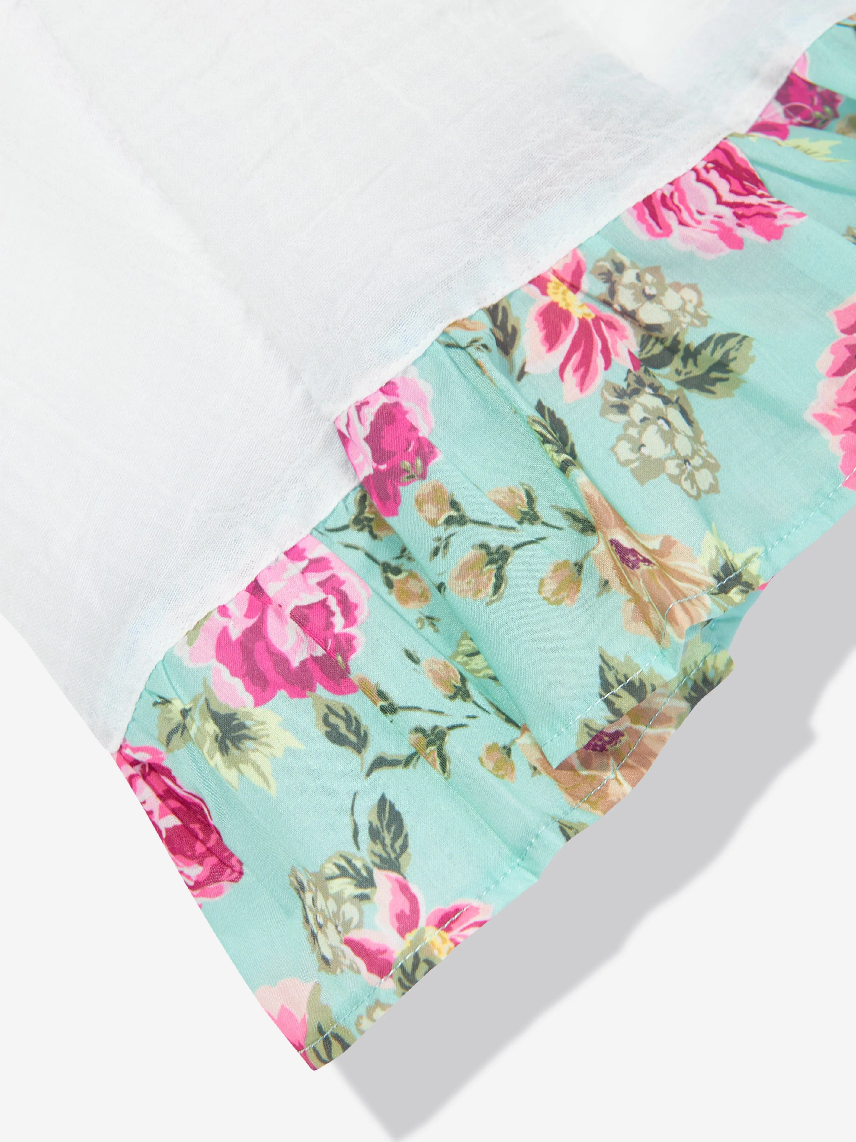 Selini Action Girls Blumen-Beachkleid in Weiß