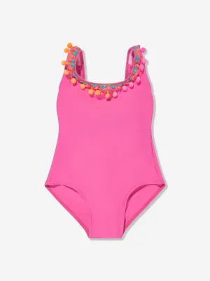 Selini Action Girls Pom Pom Badeanzug in Blau