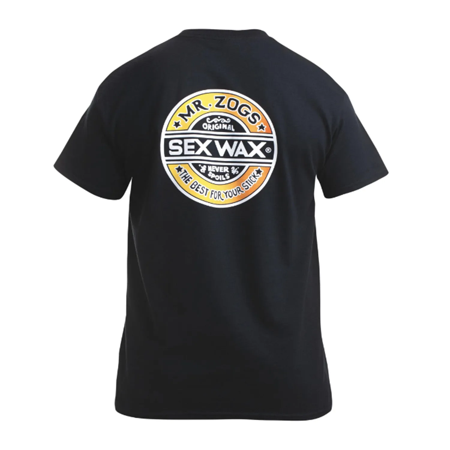 Sex Wax SS T-Shirt - Schwarz - Weiß - Htr Grau