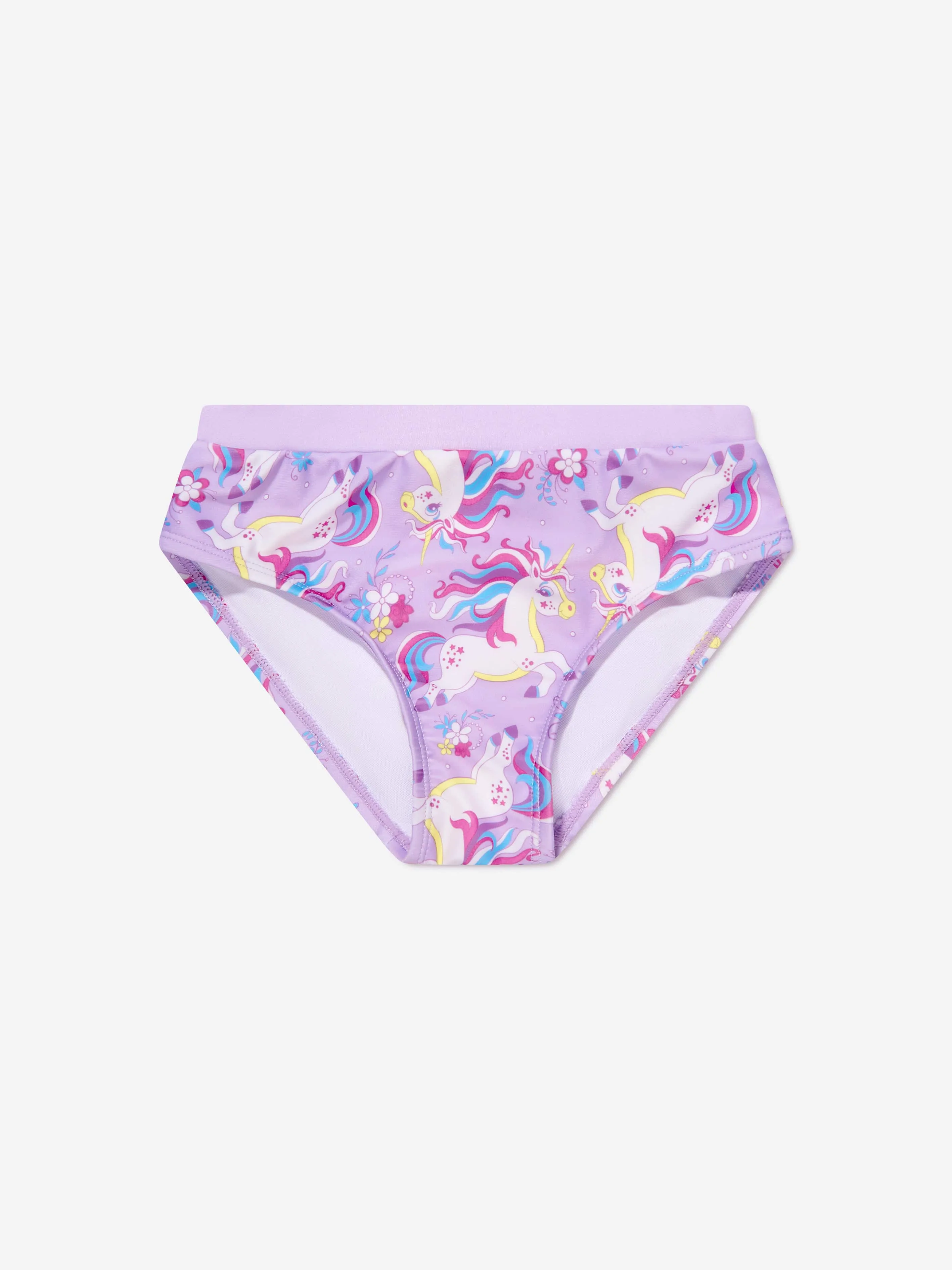 Soli Swim Mädchen Einhorn Rashguard und Shorts (UPF50 ) in Lila