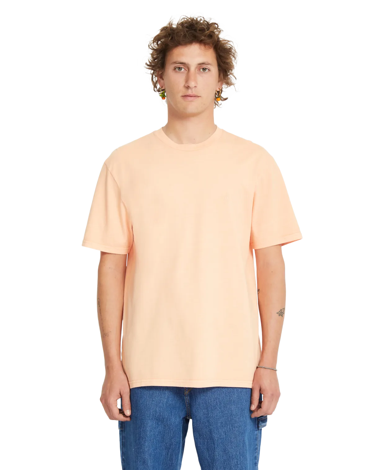 Solid Stone T-Shirt in Blassem Pfirsich