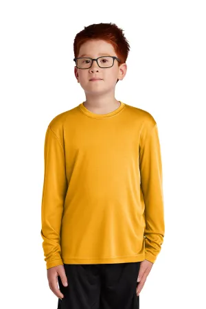 Sport-Tek Jugend Competitor Feuchtigkeitstransportierendes Langarm-Crewneck T-Shirt - Gold