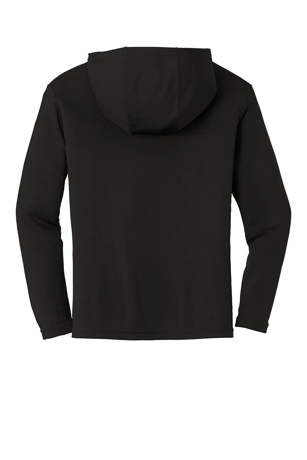 Sport-Tek Jugend Competitor Feuchtigkeitstransportierendes Langarm-Hoodie-T-Shirt - Schwarz