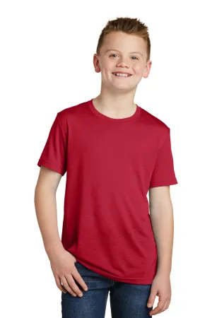 Sport-Tek Jugend Competitor Feuchtigkeitstransportierendes Kurzarm-Crewneck T-Shirt - Tiefrot - Ausverkauf