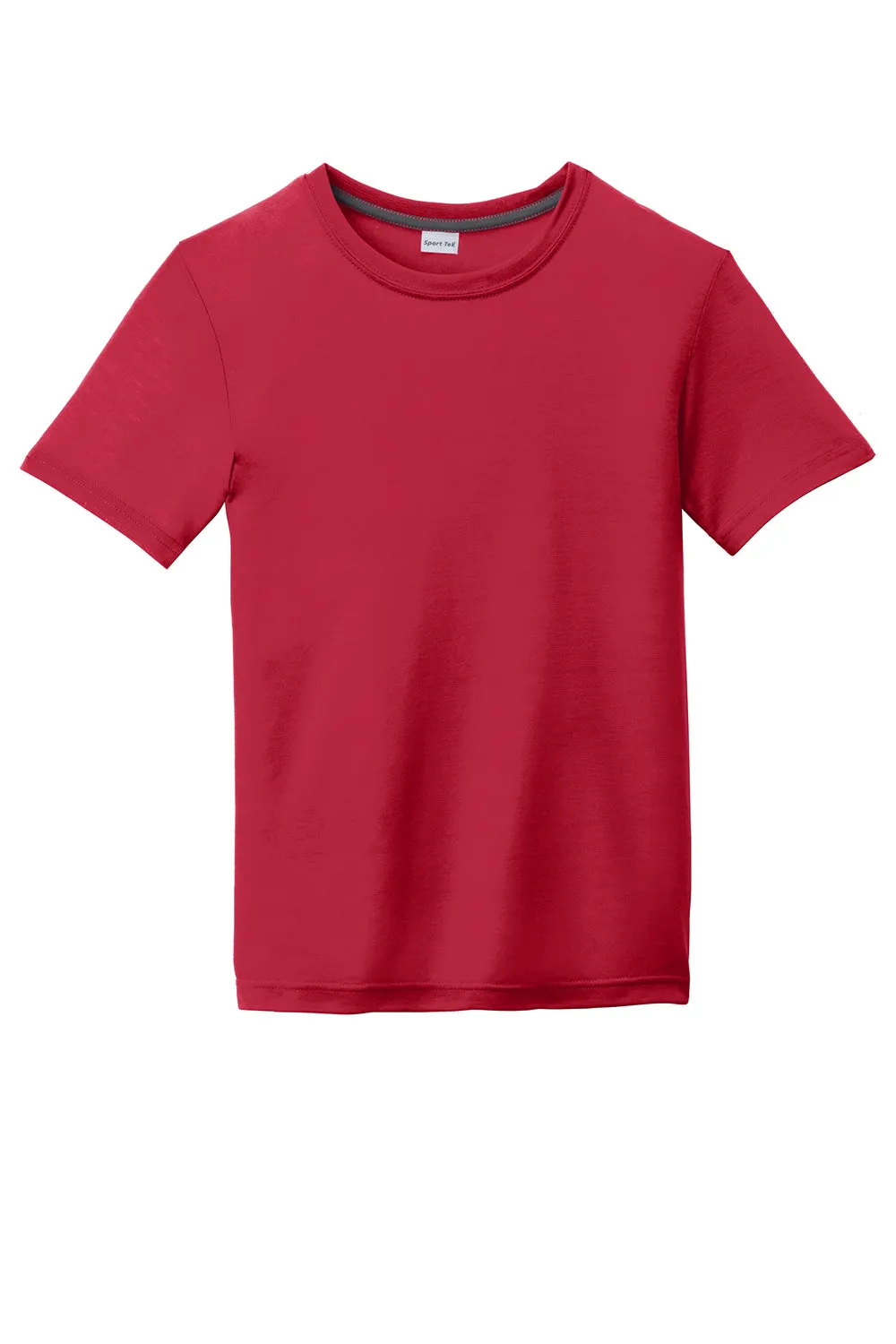 Sport-Tek Jugend Competitor Feuchtigkeitstransportierendes Kurzarm-Crewneck T-Shirt - Tiefrot - Ausverkauf