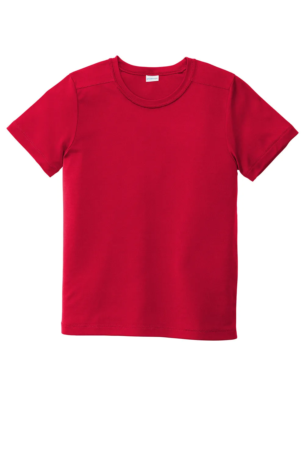 Sport-Tek Youth Feuchtigkeitstransportierendes Kurzarm-T-Shirt mit Rundhalsausschnitt - Echtes Rot