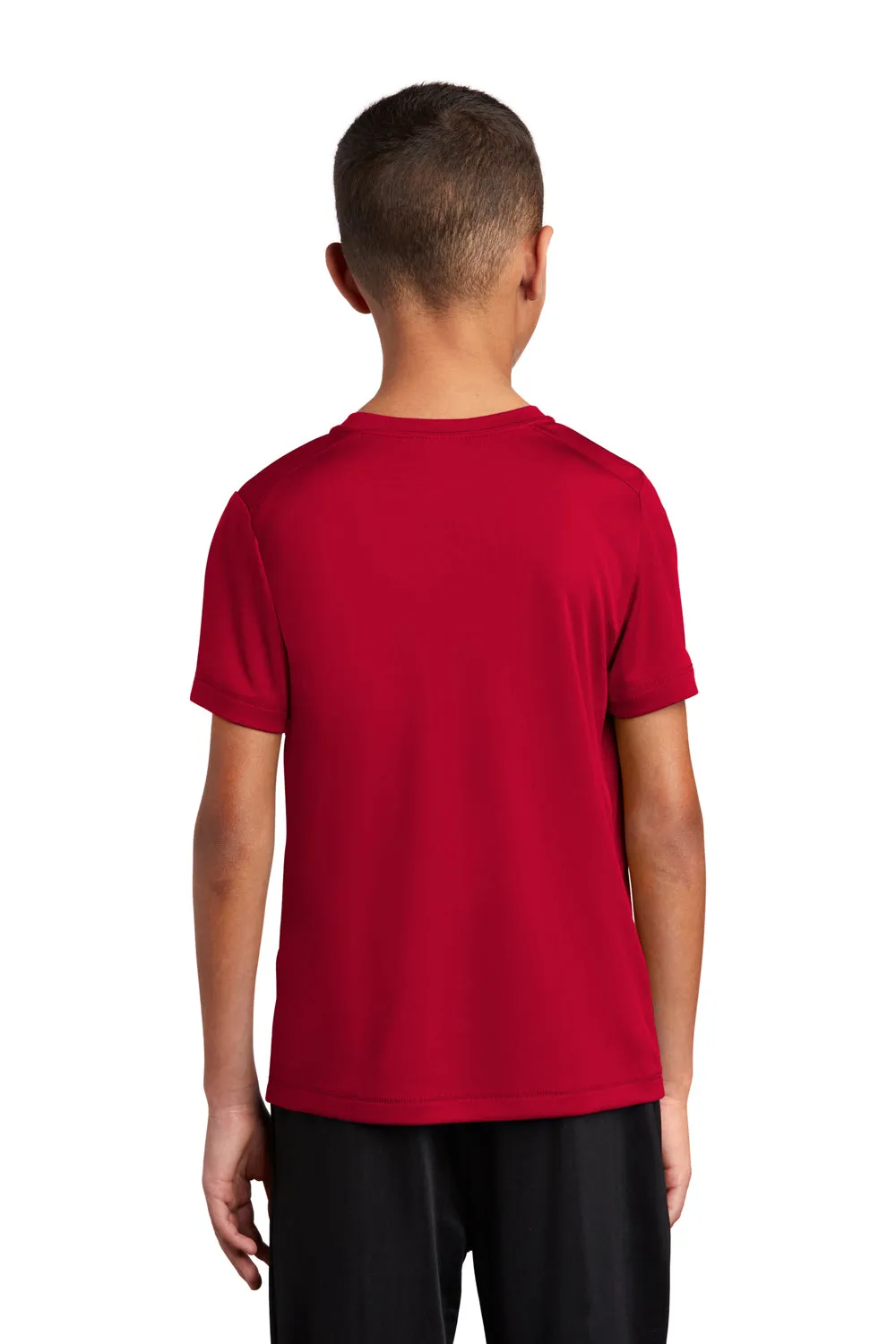 Sport-Tek Youth Feuchtigkeitstransportierendes Kurzarm-T-Shirt mit Rundhalsausschnitt - Echtes Rot