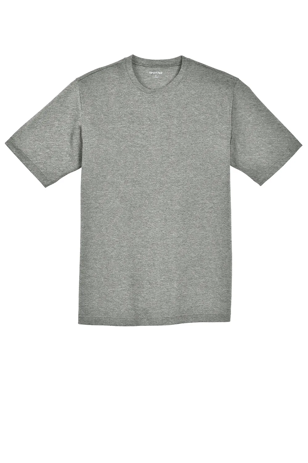 Sport-Tek Youth RacerMesh Feuchtigkeitstransportierendes Kurzarm-Crewneck-T-Shirt - Heather Grey
