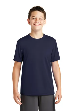 Sport-Tek Youth Tough Feuchtigkeitstransportierendes Kurzarm-Crewneck-T-Shirt - Echt Marineblau - Ausverkauf