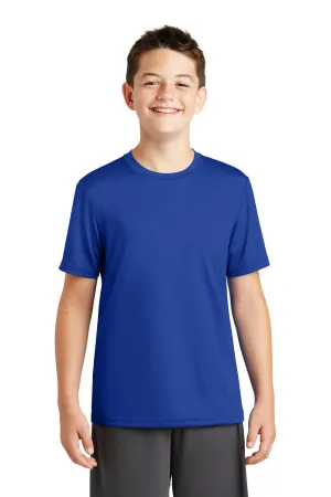 Sport-Tek Youth Tough Feuchtigkeitstransportierendes Kurzarm-Crewneck-T-Shirt - Echtes Königsblau - Ausverkauf