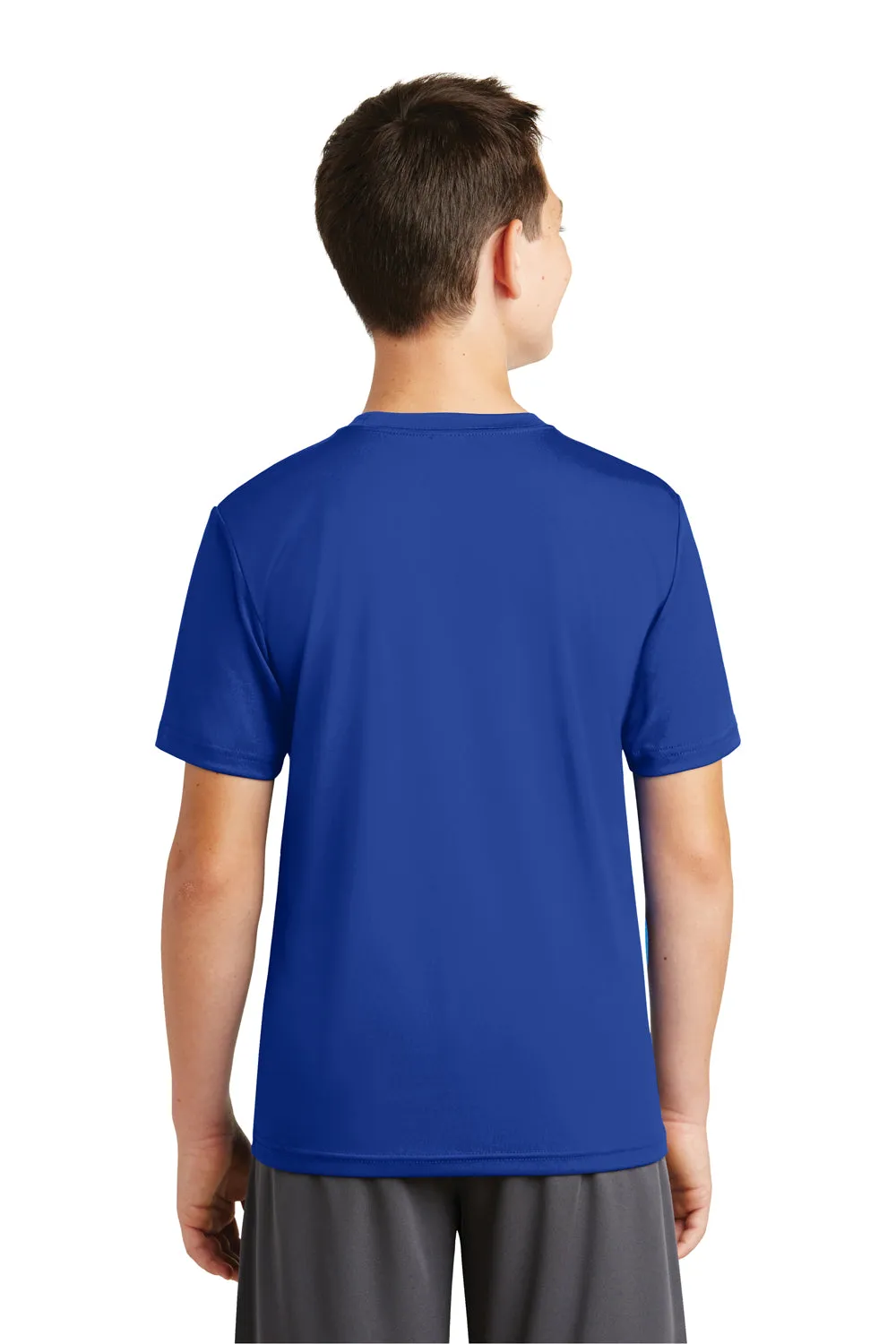 Sport-Tek Youth Tough Feuchtigkeitstransportierendes Kurzarm-Crewneck-T-Shirt - Echtes Königsblau - Ausverkauf