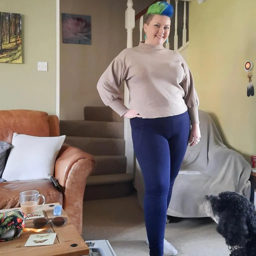 Squat Proof Lange Leggings - Marineblau