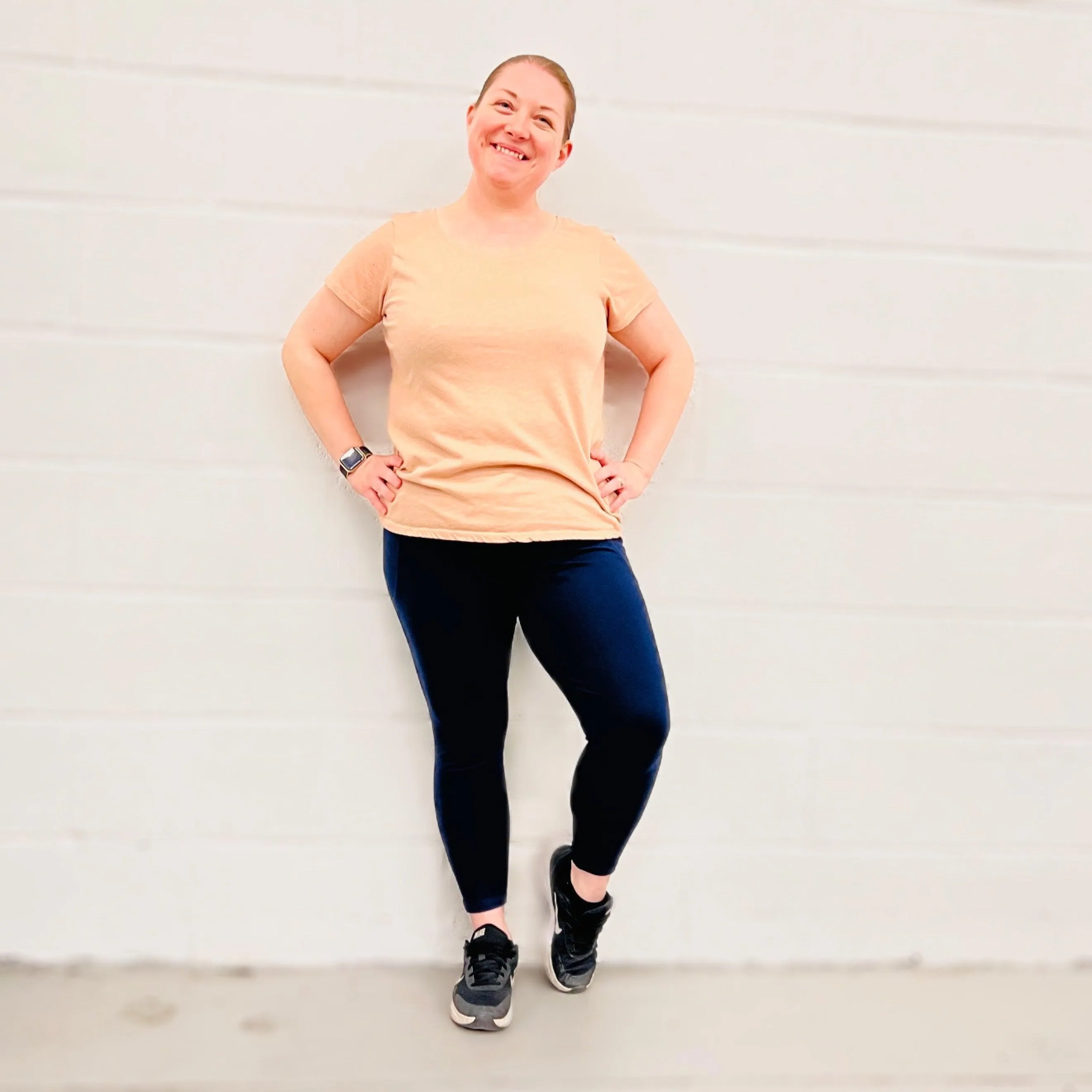 Squat Proof Kurze Leggings - Marineblau