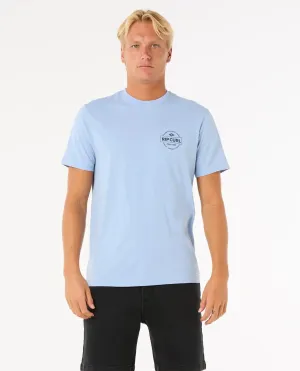 Basic T-Shirt in Eisblau