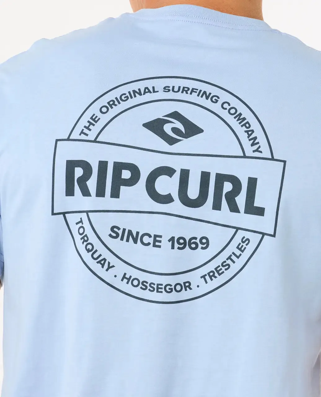 Basic T-Shirt in Eisblau