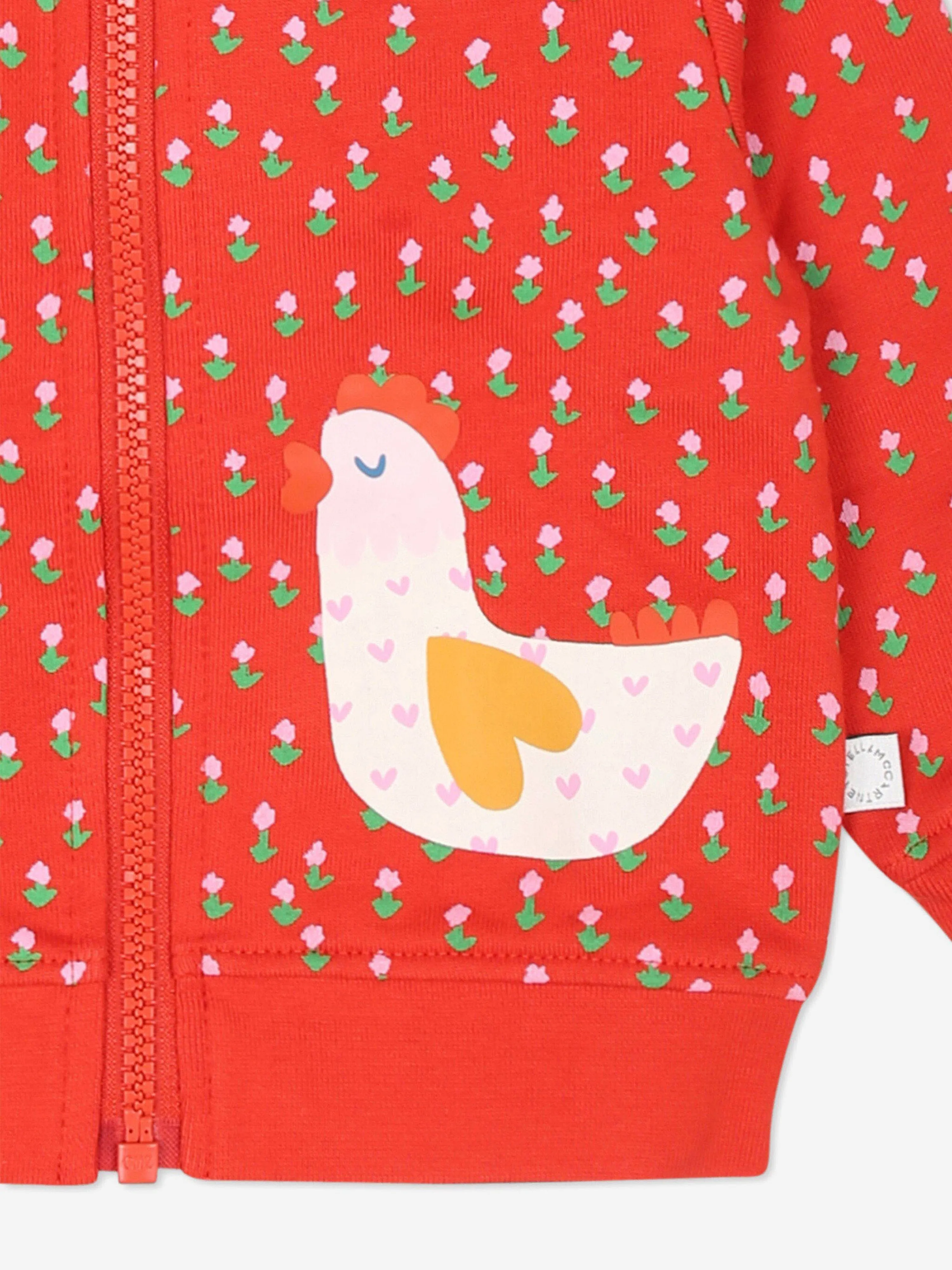Stella McCartney Baby Girls Reißverschluss-Pullover in Rot