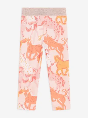 Stella McCartney Mädchen Pferde-Leggings in Rosa