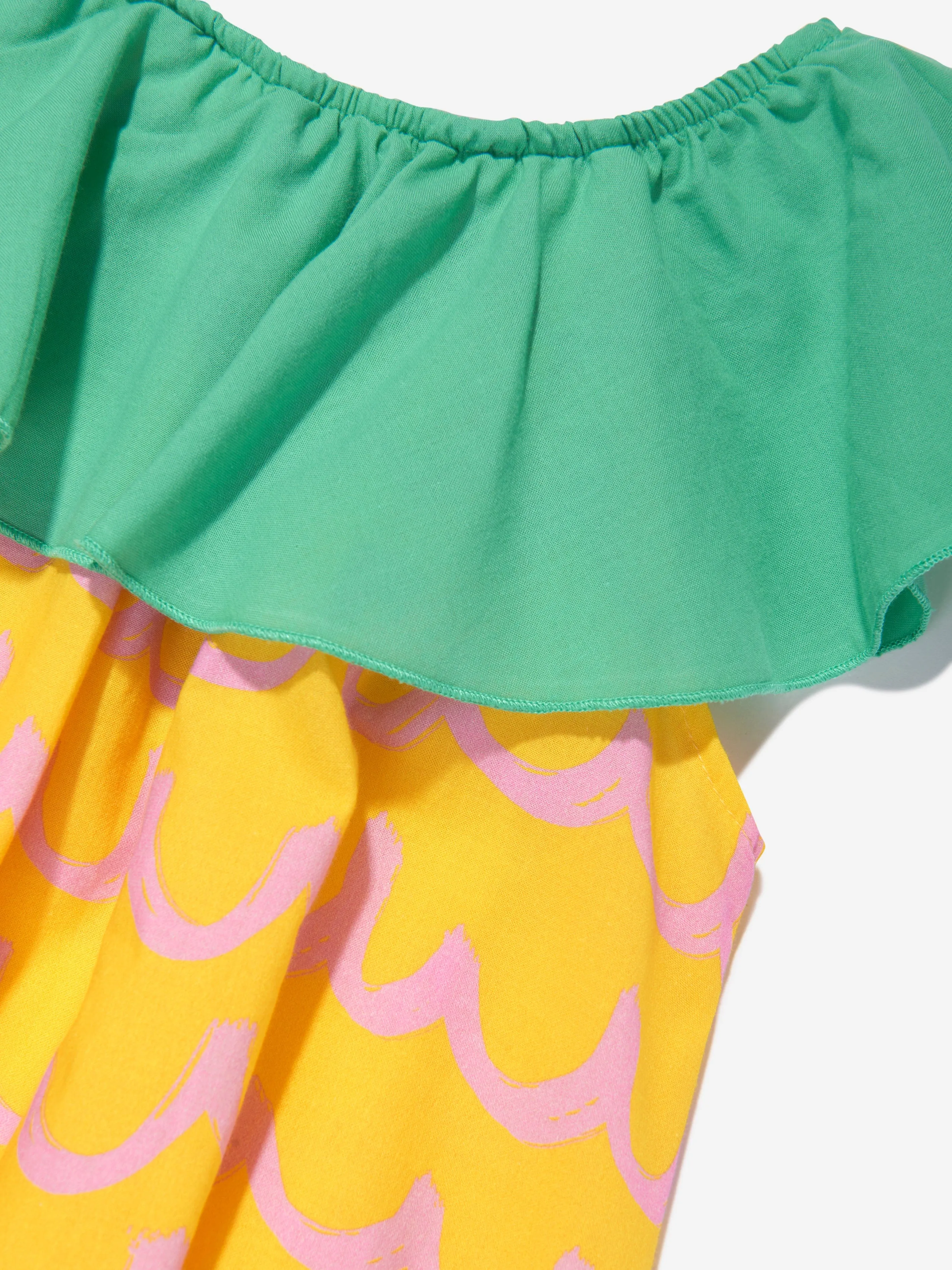 Stella McCartney Mädchen Ananas-Kleid in Gelb