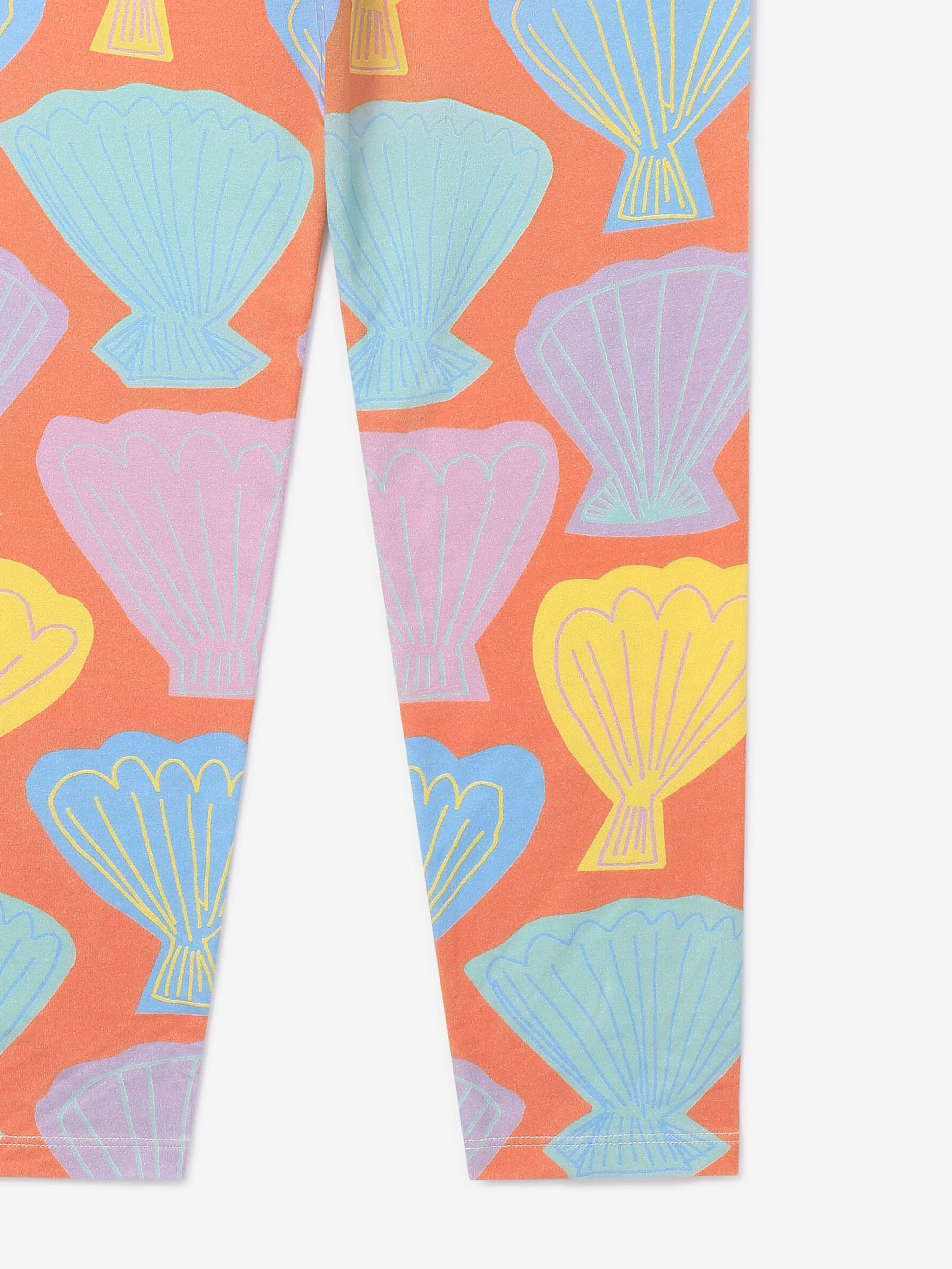 Stella McCartney Mädchen Muschel-Druck Leggings in Orange