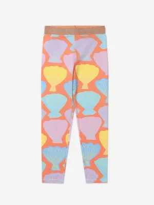 Stella McCartney Mädchen Muschel-Druck Leggings in Orange