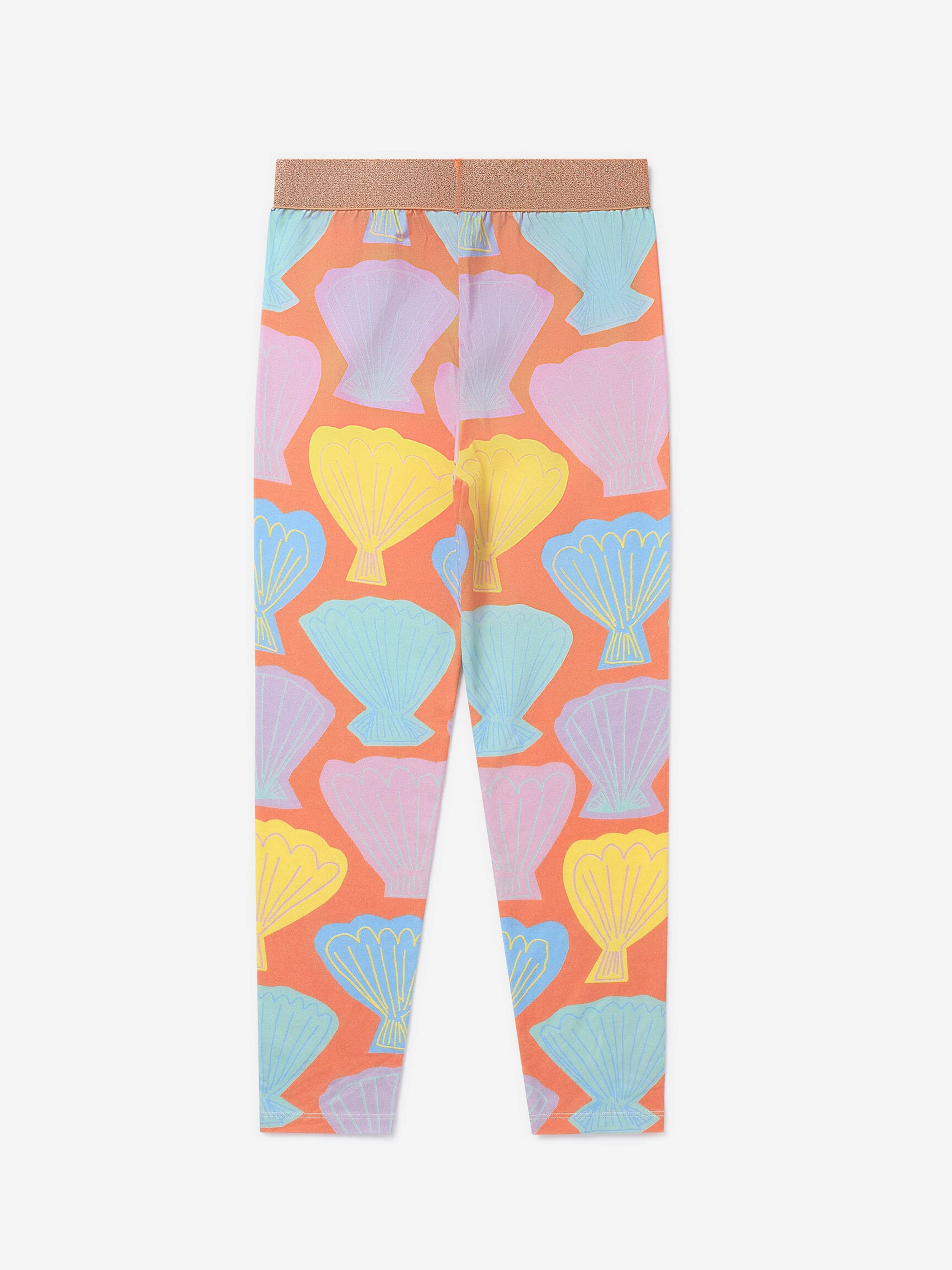 Stella McCartney Mädchen Muschel-Druck Leggings in Orange