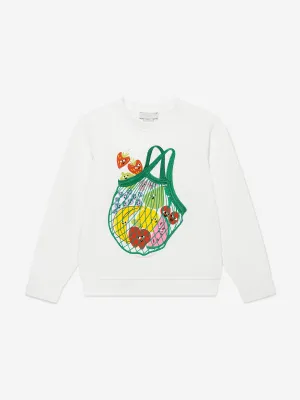 Stella McCartney Mädchen Einkaufstasche Sweatshirt in Weiß