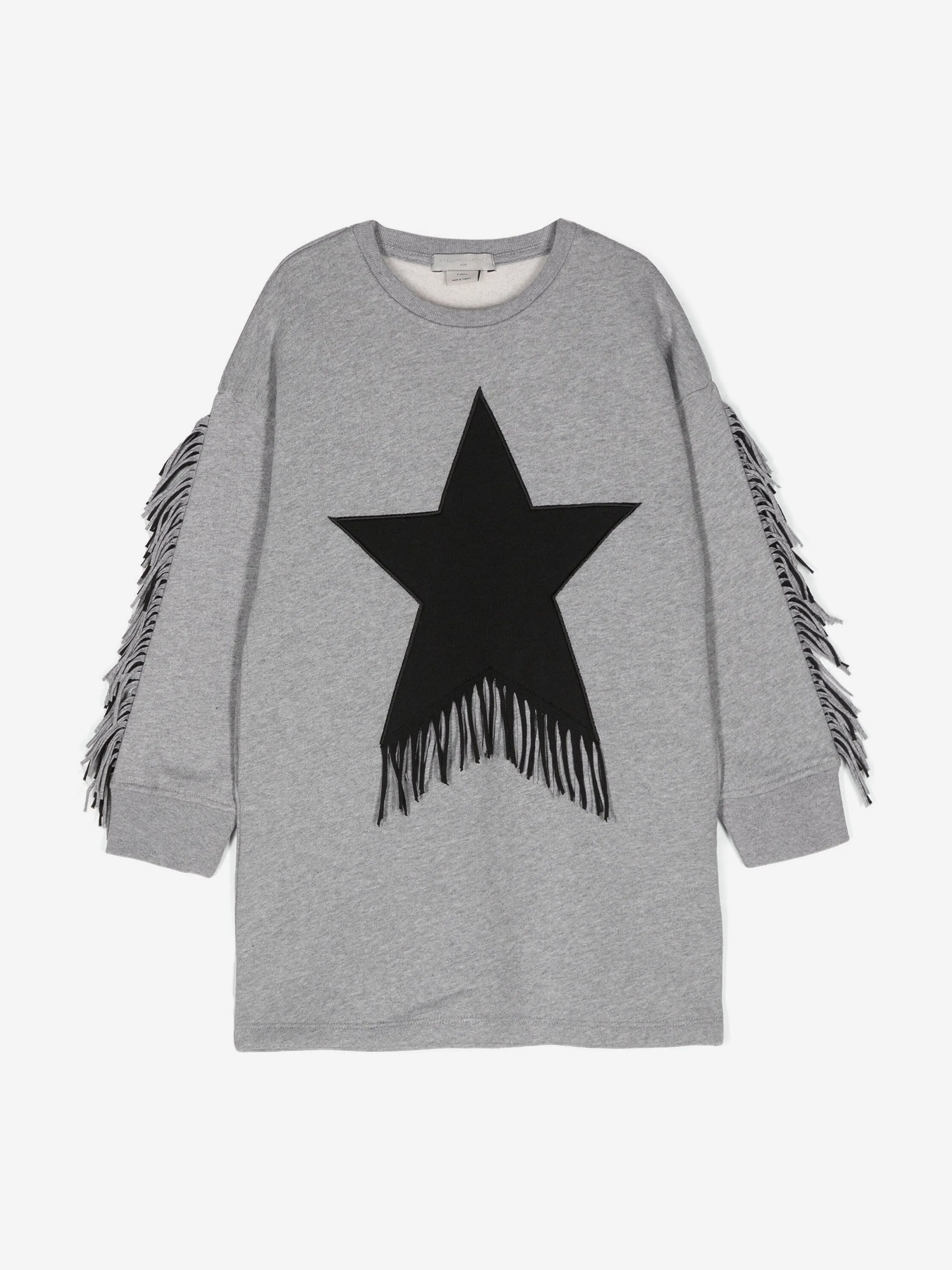 Stella McCartney Mädchen Quasten Stern Strickkleid in Grau