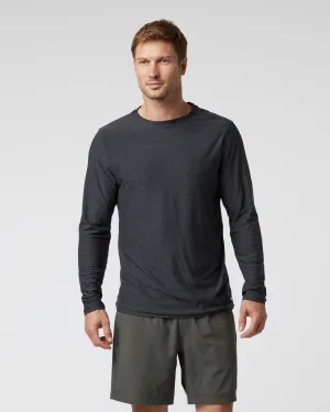 Strato Tech Langarm-T-Shirt in Grau Meliert