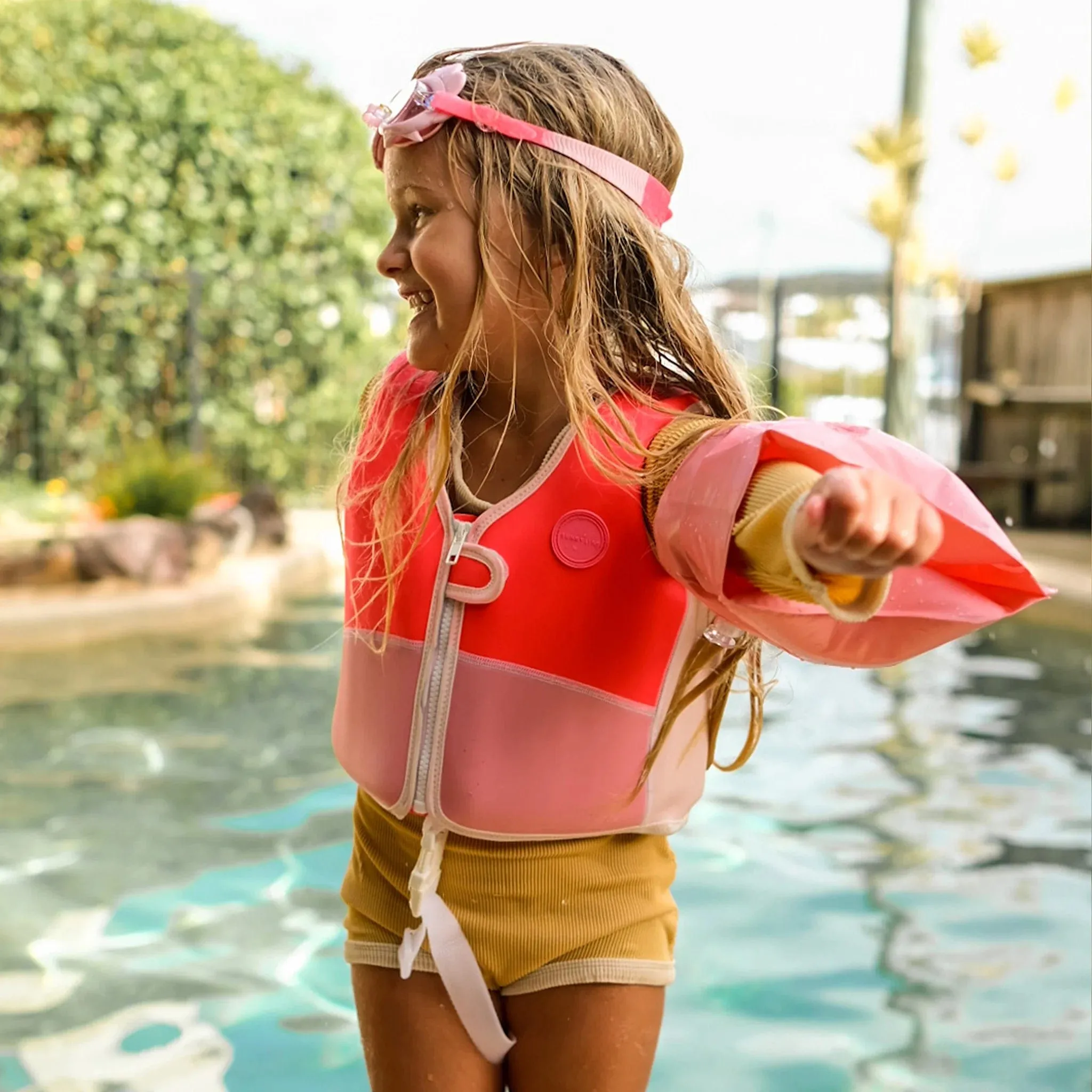 Sunnylife Mädchen Melodie die Meerjungfrau Schwimmweste in Rosa (34cm)