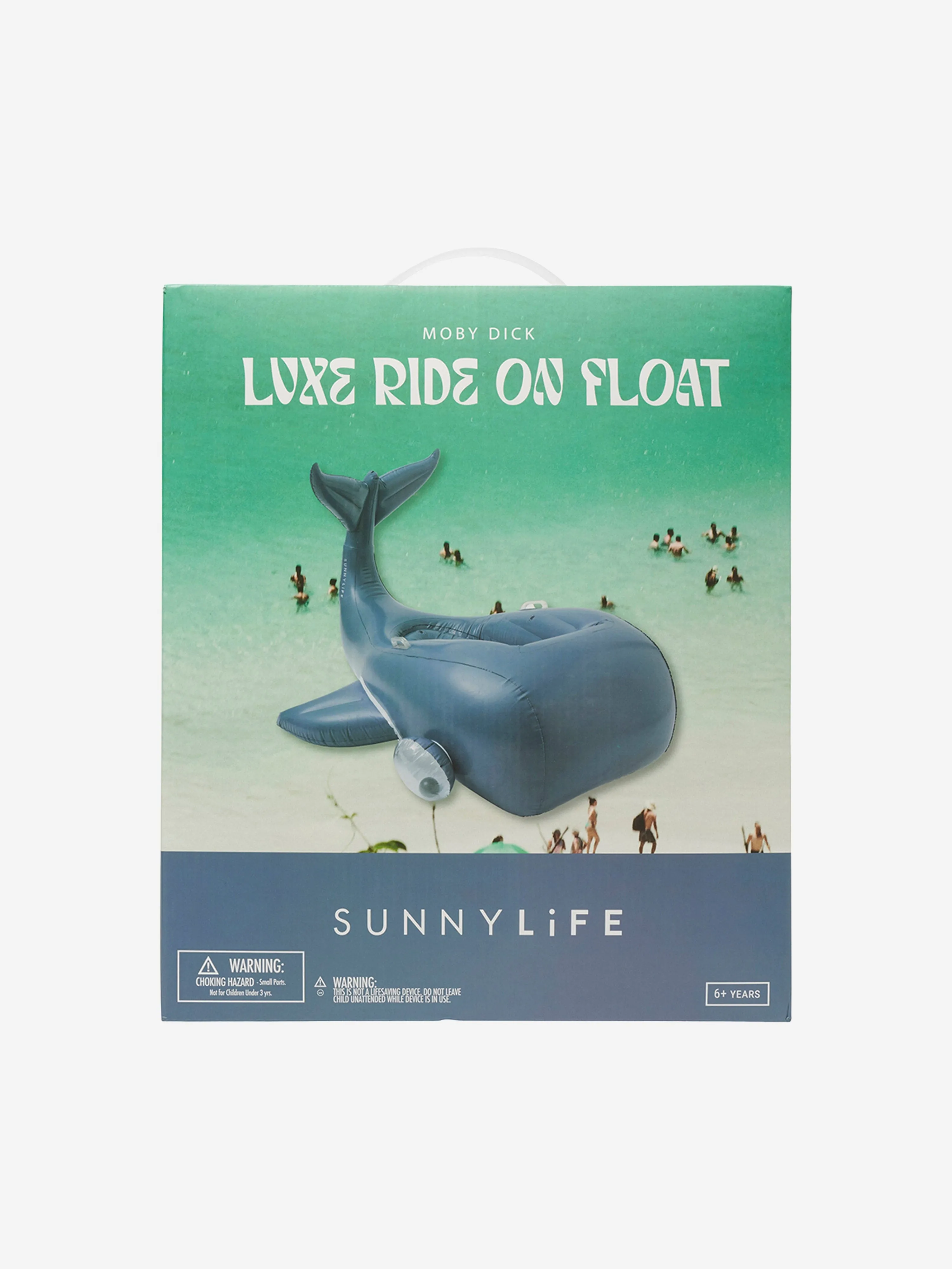 Sunnylife Kids Moby Dick Luxe Schwimmreifen in Blau (142cm)