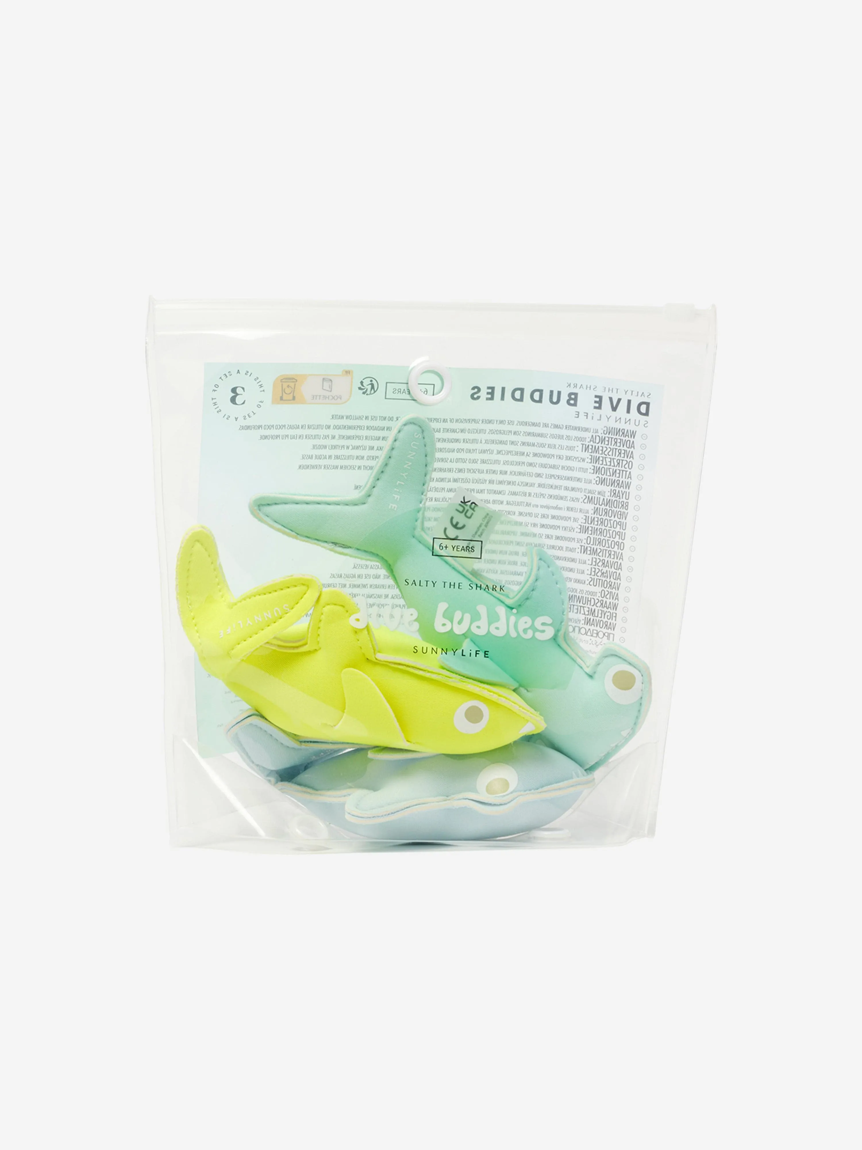 Sunnylife Kids Salty der Hai Set mit 3 Tauchfreunden in Mehrfarbig (18cm)