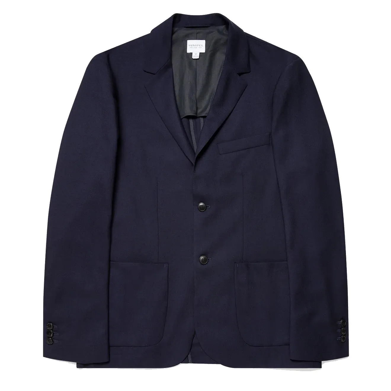 Sunspel Woll-Blazer Marineblau