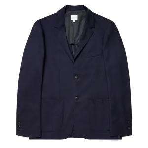 Sunspel Woll-Blazer Marineblau